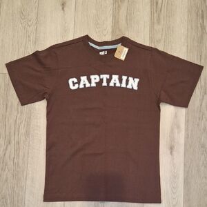 Crazy 8 Brown Embroidered Captain Tee